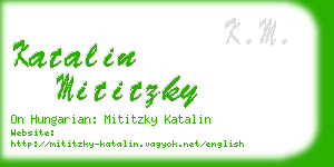 katalin mititzky business card